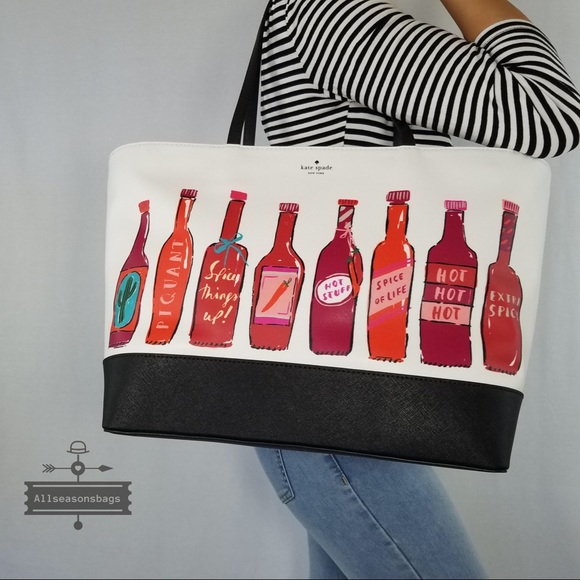 Kate spade extra spicy hot sauce Remmi Tote NWT - Picture 5 of 8